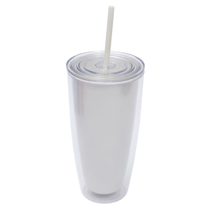 Double Wall Insulated Tumbler with Straw and Lid