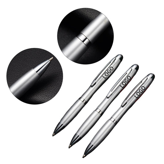 Sleek Stainless Steel Ballpoint Pen - Silver