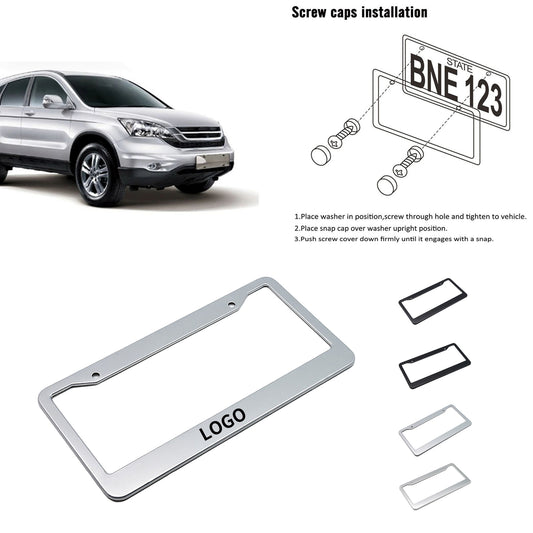 Stainless Steel License Plate Frame - Black