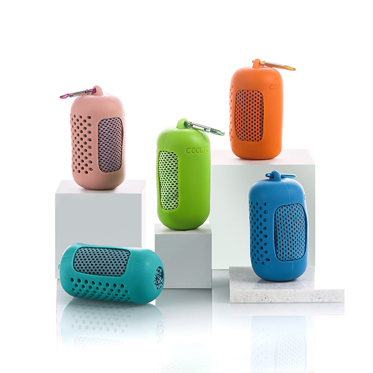 Cooling Towel in Carabiner Case