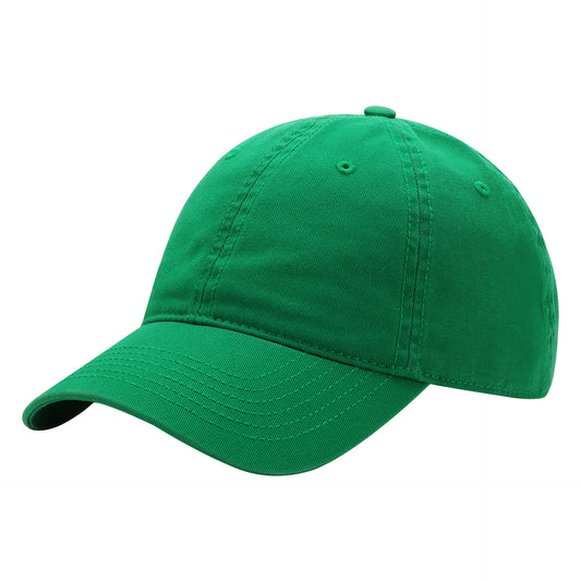 6 Panel Poly Twill Baseball Cap - Green