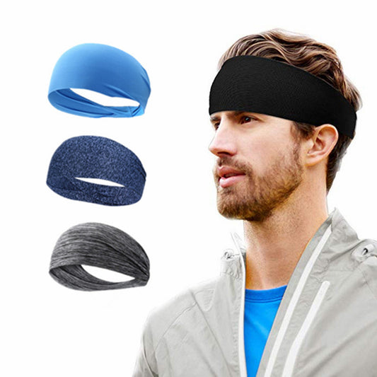 Tie Back Athletic Sports Headbands - Blue