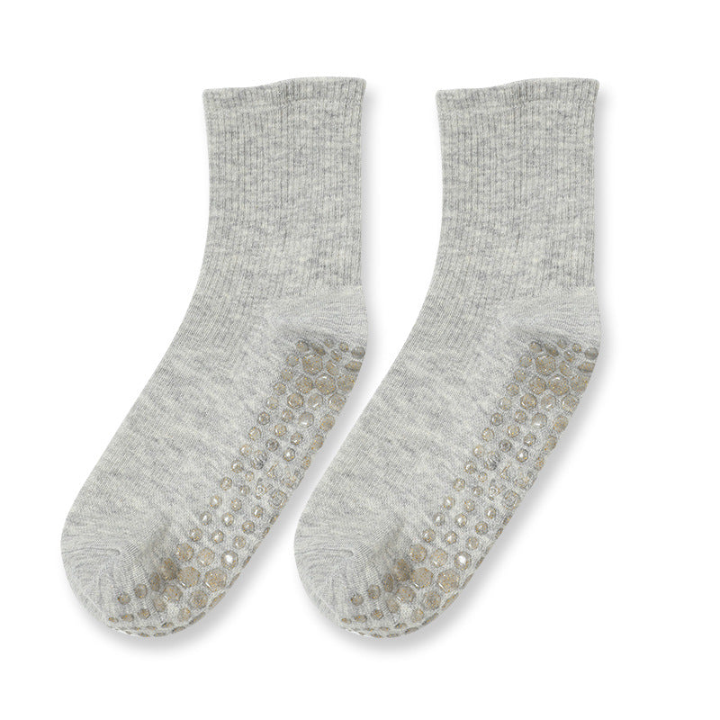 Non-Slip Socks with Custom LOGO - Milk White