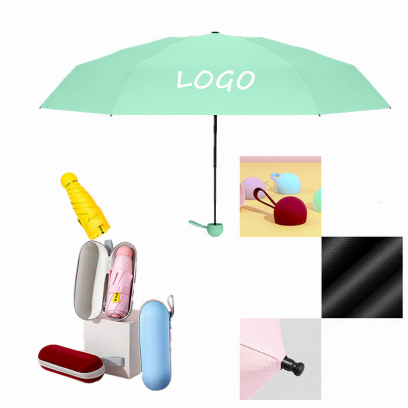 Folding Travel Umbrella With Eva Case