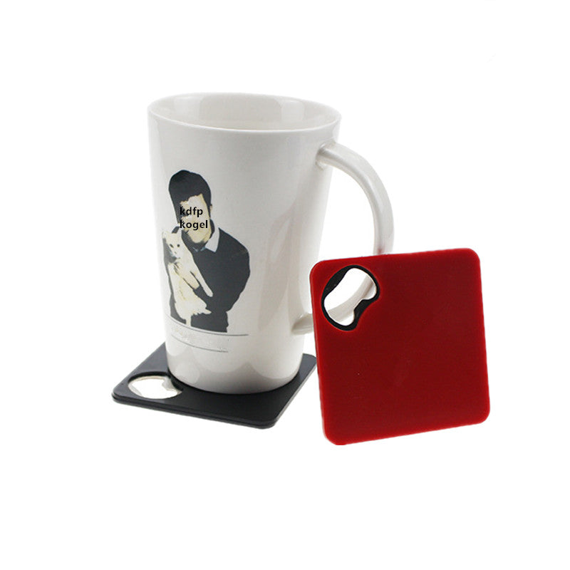 Econo Bottle Opener Coaster - Black