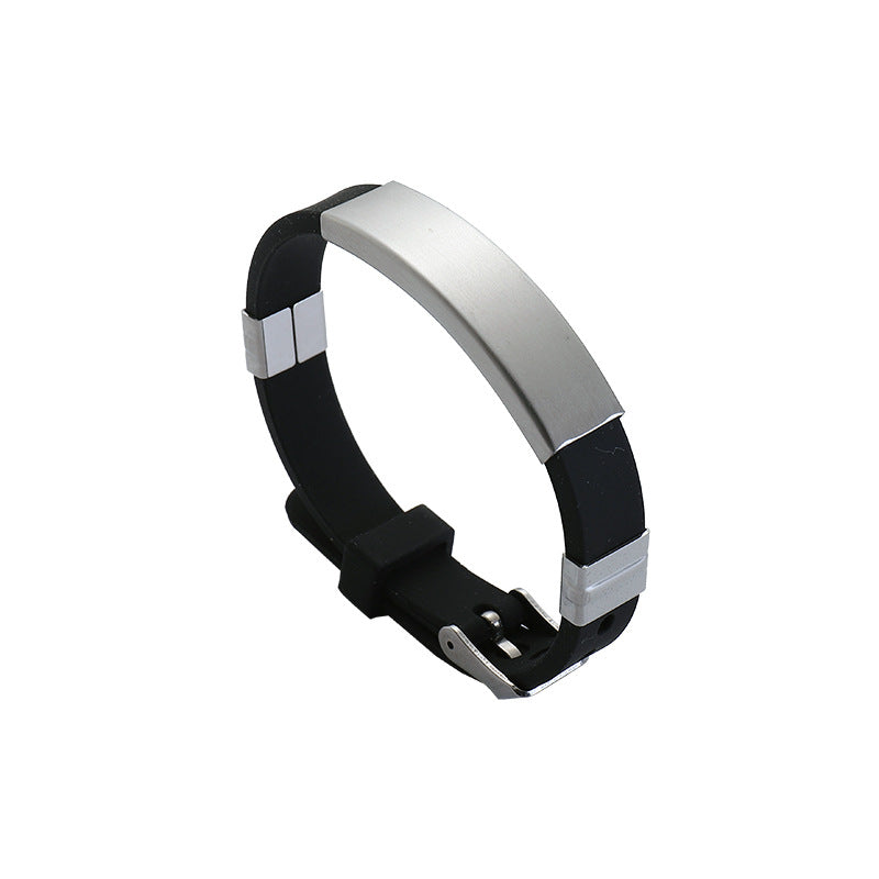 Stainless Steel Silicone Bracelet - White