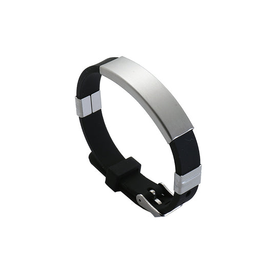 Stainless Steel Silicone Bracelet - White
