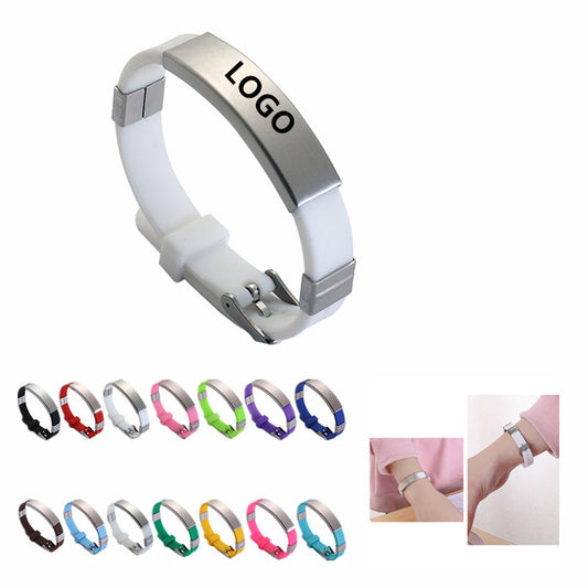Stainless Steel Silicone Bracelet - White