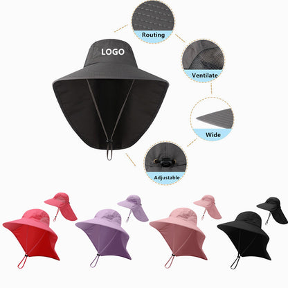 Outdoor Quick-Drying Sunscreen Hat Fishing Cap - Purple