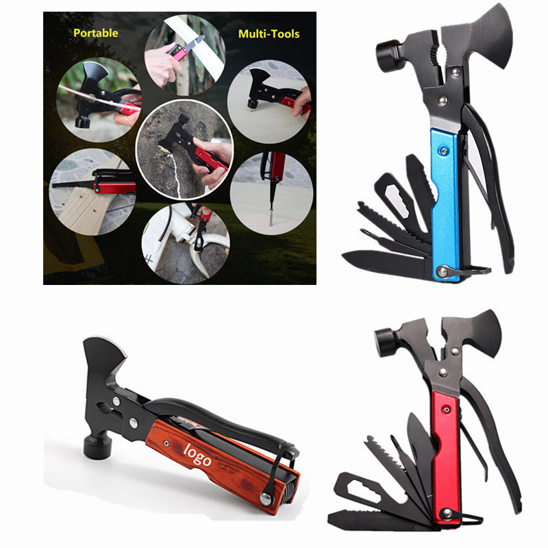 Camping Multitool Hatchet Survival Tool - Red