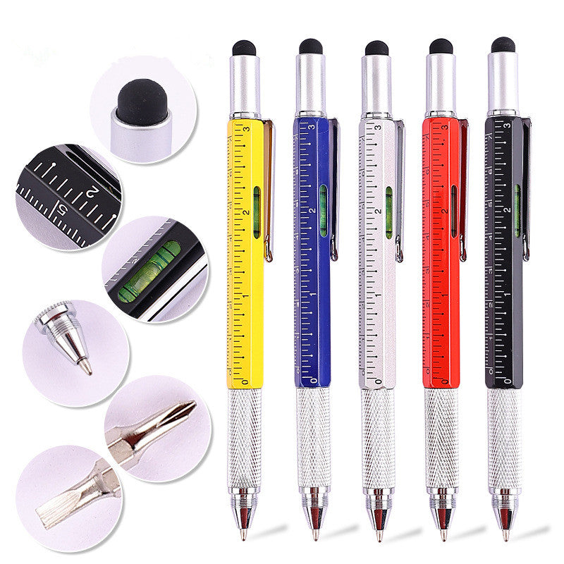 Multifunction 6 in 1 Tool with Ballpoint Pen