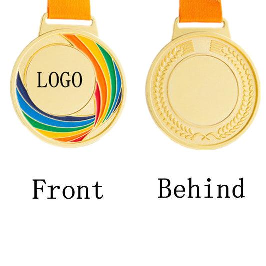 Metal Medal Medallion - Golden