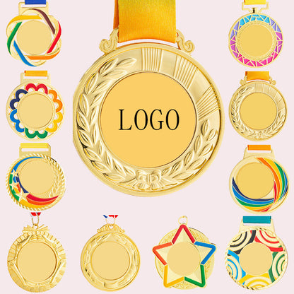 Metal Medal Medallion - Golden