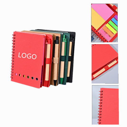 Notebook with pen and sticker - Blue