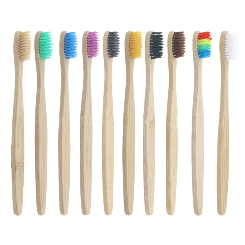 Soft Bristles Bamboo Toothbrush - wood