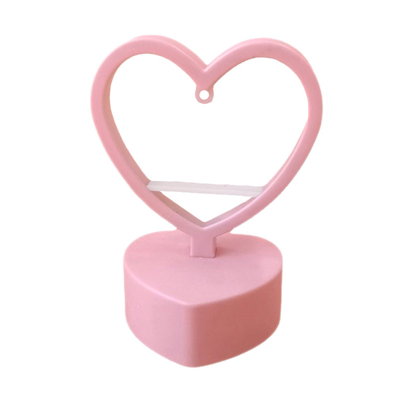 Love shaped small desk lamp
