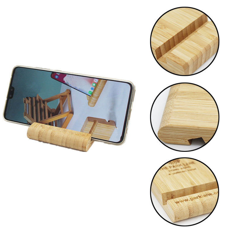 Double Sided Bamboo Phone Stand - Wood