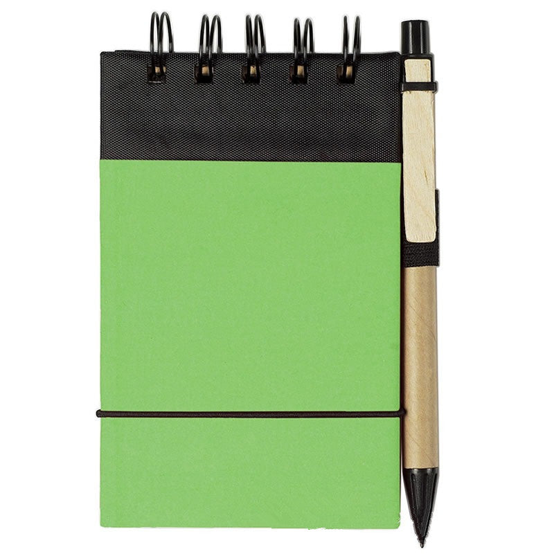 Notebook with Matching Eco Pen - 1-Color Logo