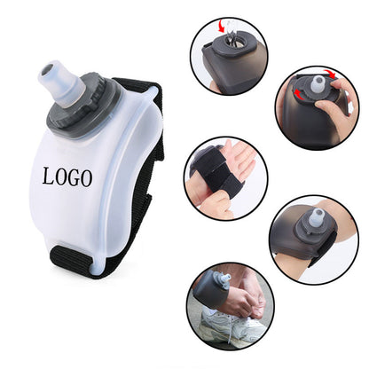 Portable wrist water bottle