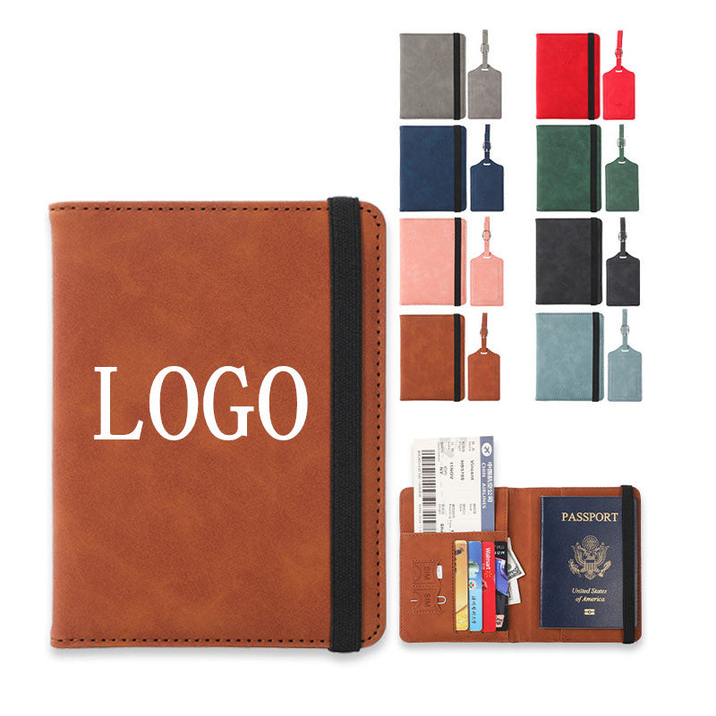 RFID Blocking Passport Holder Luggage Tag Package Set Travel Suits