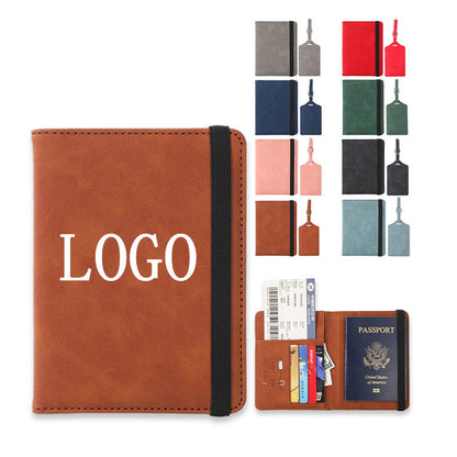 RFID Blocking Passport Holder Luggage Tag Package Set Travel Suits