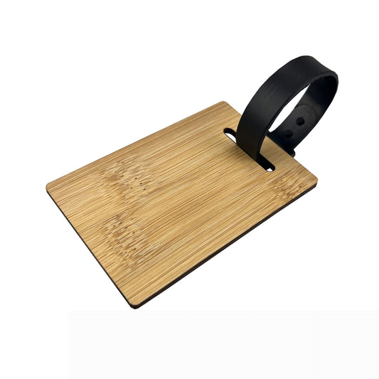 Wood Luggage Tag - Wood Brown