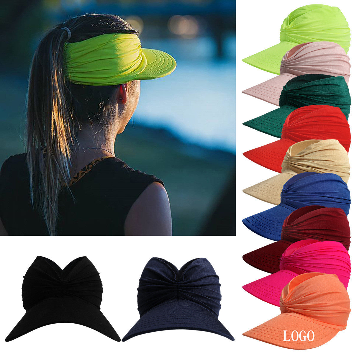 Women Sun Visor Elastic Hat