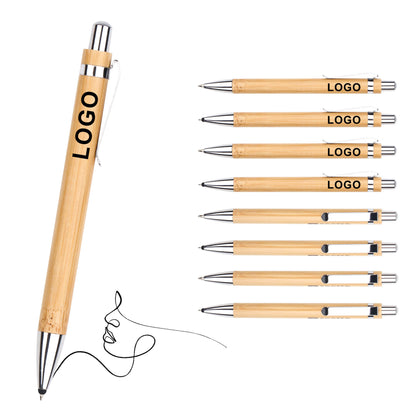Eco-Friendly Bamboo Wood Ballpoint Pens - Wood