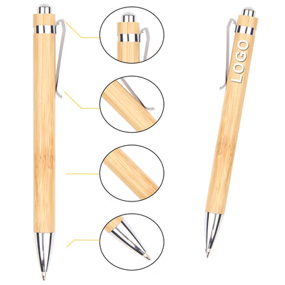 Eco-Friendly Bamboo Wood Ballpoint Pens - Wood