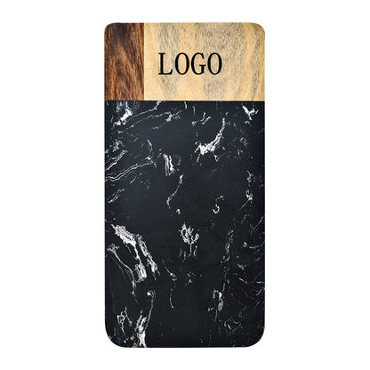 Marble With Wood Serving Board - Black