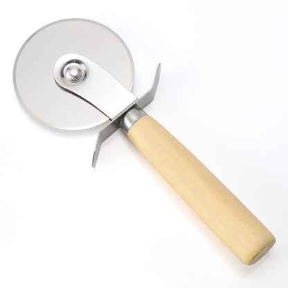 Pizza Cutter With Wooden Handle - Wood Brown