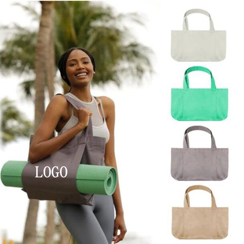 18 oz Yoga Bags Yoga Mats Bags Carrier Canvas Tote Bags for Pilates Travel Beach Workout (Colorful)