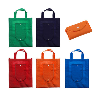 Foldable Non Woven Tote Bag w/ Snap Closure