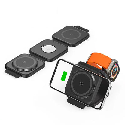 3 in 1 Magnetic 15W Collapsible Wireless Charger image 0