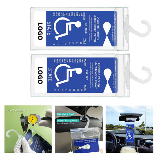 Handicap Parking Placard Holder Ultra Transparent Disabled Parking Permit Placard image 0