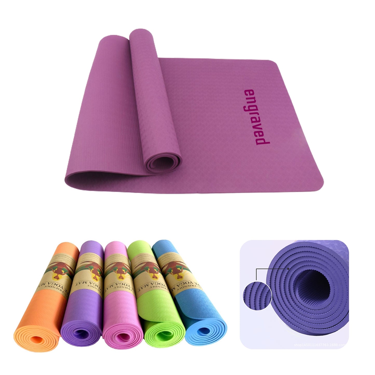 MOQ 1PC Yoga Mats TPE Mat image 0