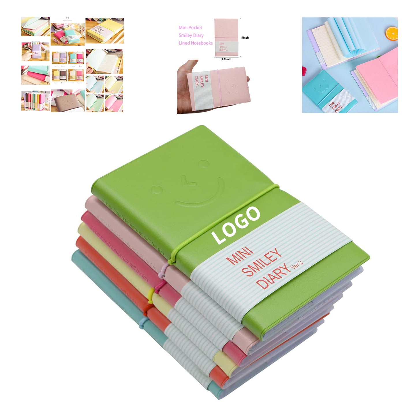 3 x 5 Inch Pu Leather Case Pocket Notebook Set image 1