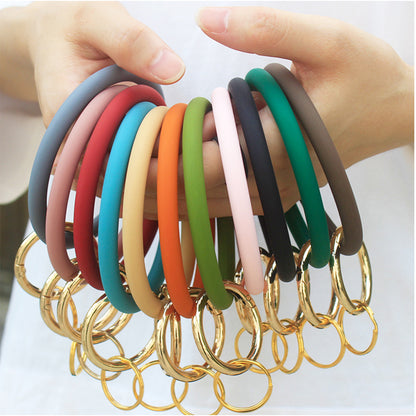 Silicone Bangle Key Ring MOQ 100PCS image 1