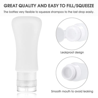 Capperza - 20-Pack Leak-Proof Travel Bottles – 3oz &amp; 2oz Silicone Toiletry Set image 2