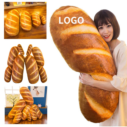 39.3" 3D Simulation Bread Plush Pillow image 0