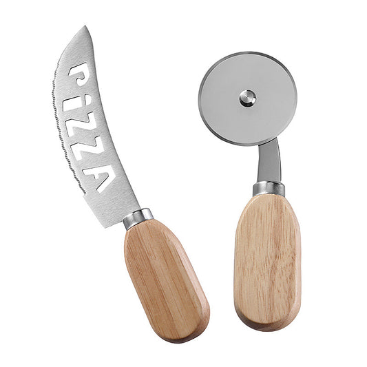 Pizza Cutter Set With Wooden Handle image 1