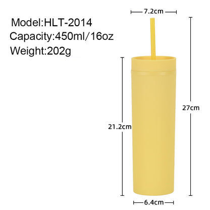 16OZ sealed straight straw cup image 1