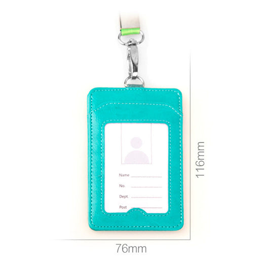 Lanyard w/ Leather Badge Holder image 1