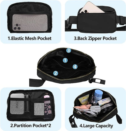 Unisex Running Waist Pack with Adjustable Strap for Sports &amp; Travel image 1