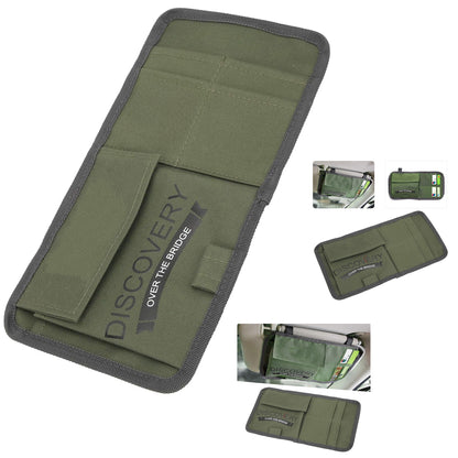Sun Visor Storage Bag Multi-Pocket Auto Interior Accessories Organizer Pocket image 1