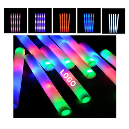 Glow In The Dark Party Supplies LED Foam Sticks Glow Baton image 1