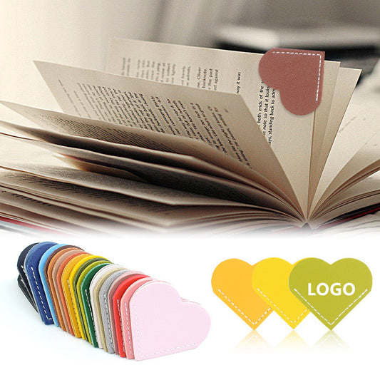 Heart Shaped Leather Bookmark image 0