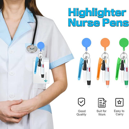 Mini Nurse Badge Highlighter Permanent Marker Ballpoint Pen image 1