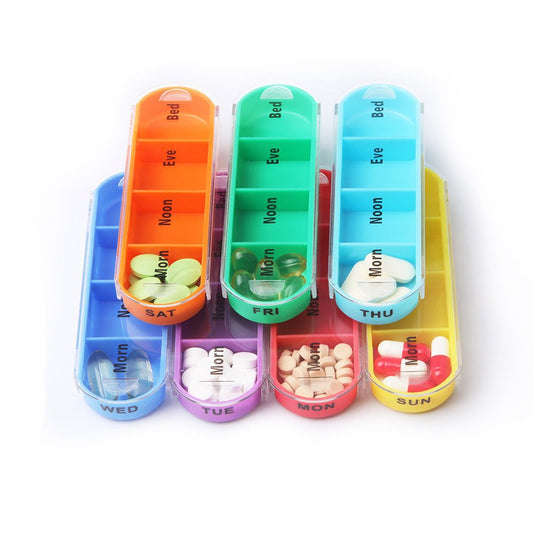 Weekly 7 Day Pill Box w/PU Leather Bag image 1