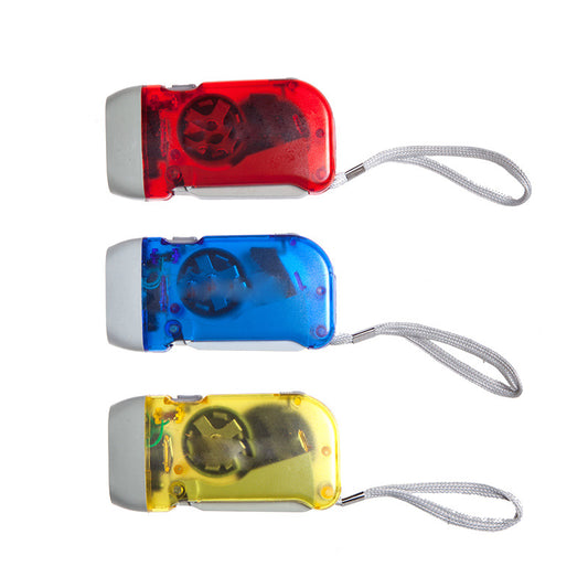 3 Led Hand Pressing Dynamo Flashlight Torch image 1